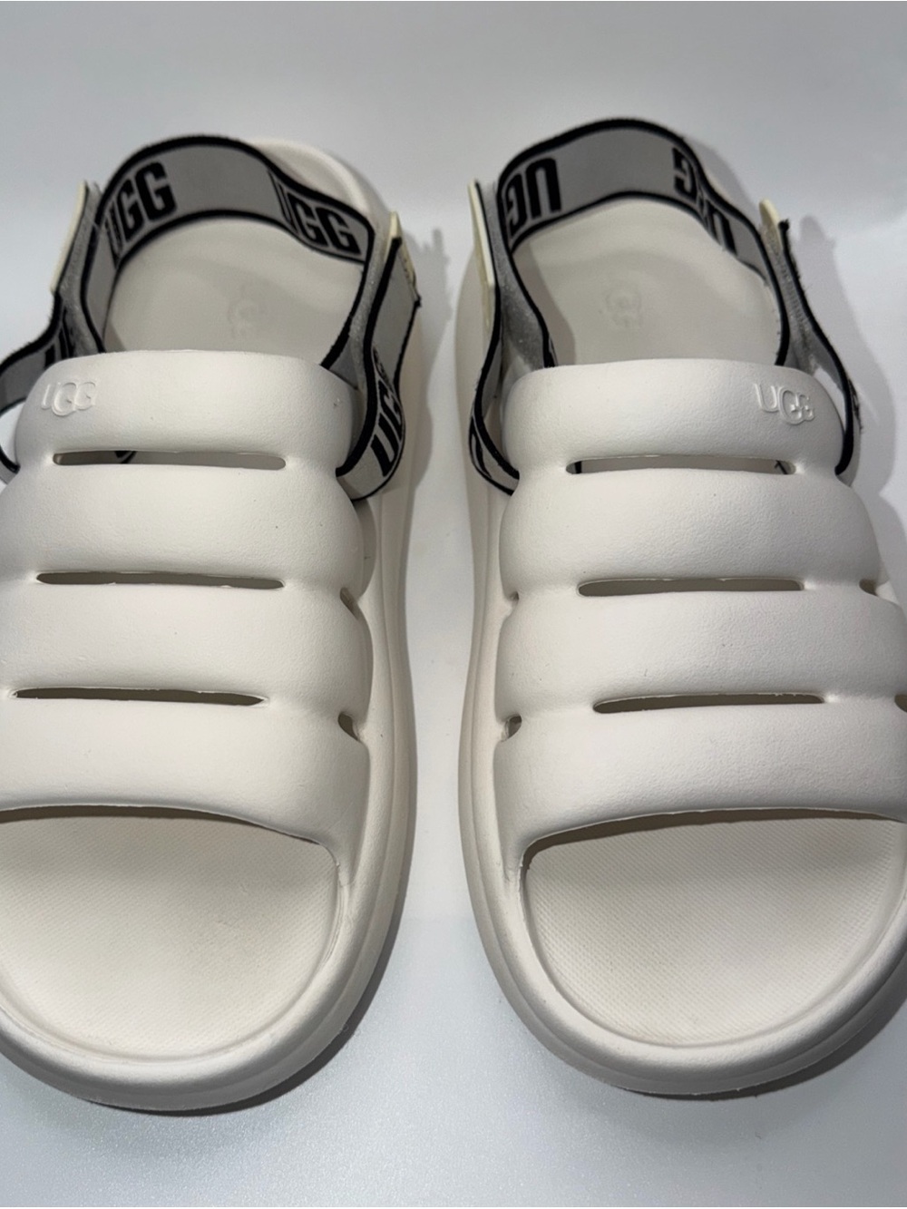 UGG Sandals Mens 10 Sport Yeah Slide Slingback White Slip On Comfort Low Top